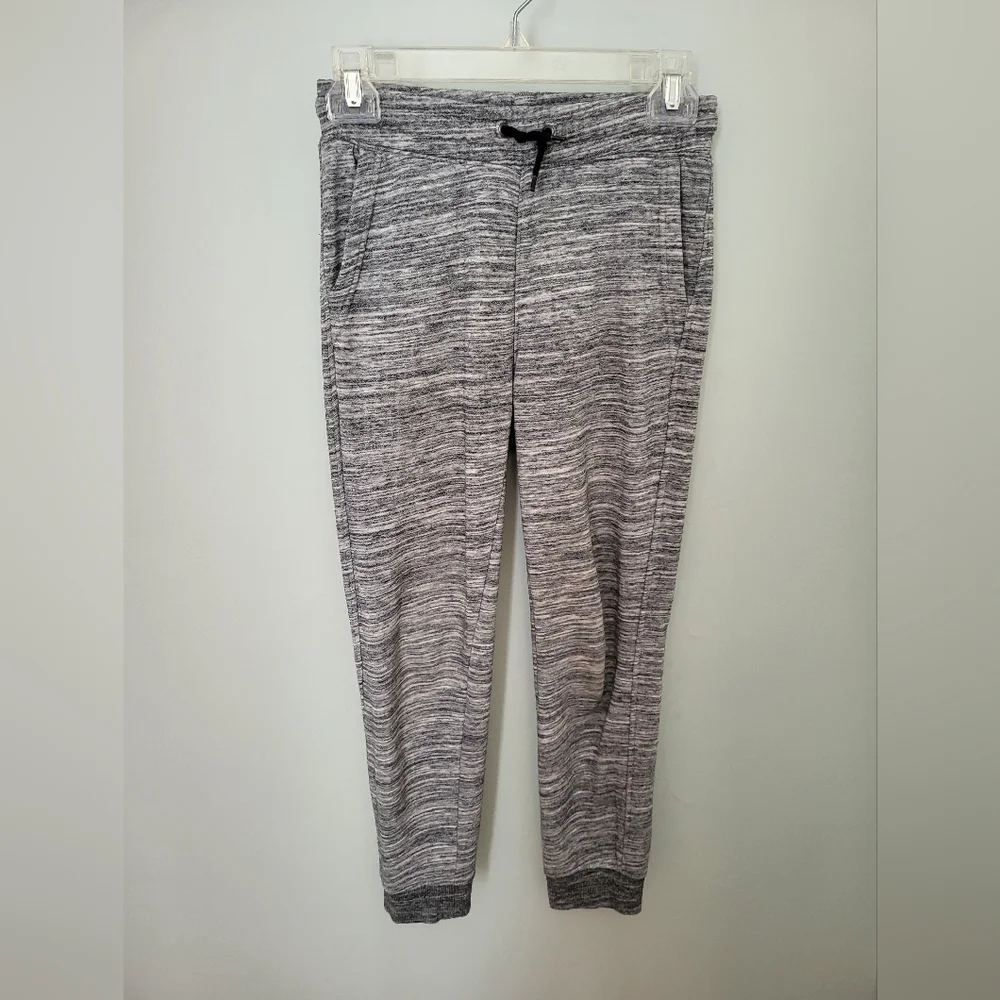 Old Navy Boy 10/12 L Heathered‎ Gray Joggers Elastic Drawstring Pockets